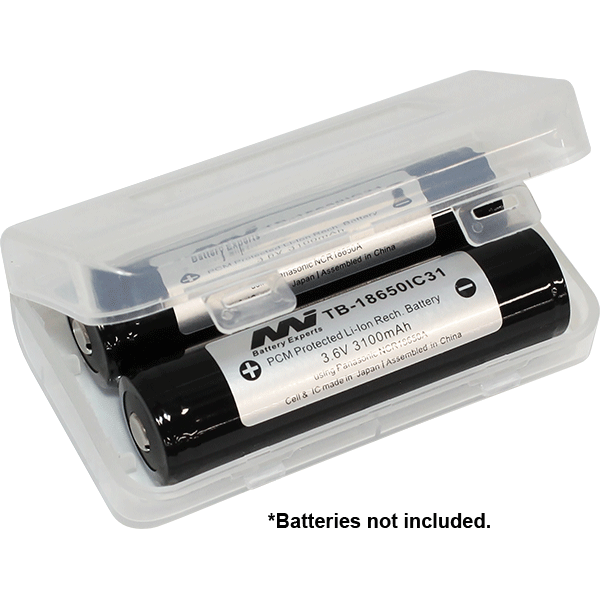 PBC4 Battery carry case for 2 x 18500, 18650 or 18700 size LED torch